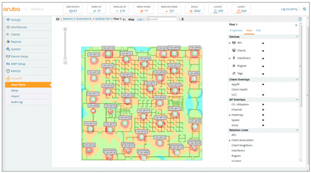 Network-wide visibility and location mapping.