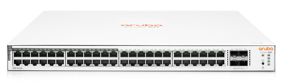 Aruba Instant On 1830 48G 24p Class4 PoE 4SFP 370W Switch (JL815A)