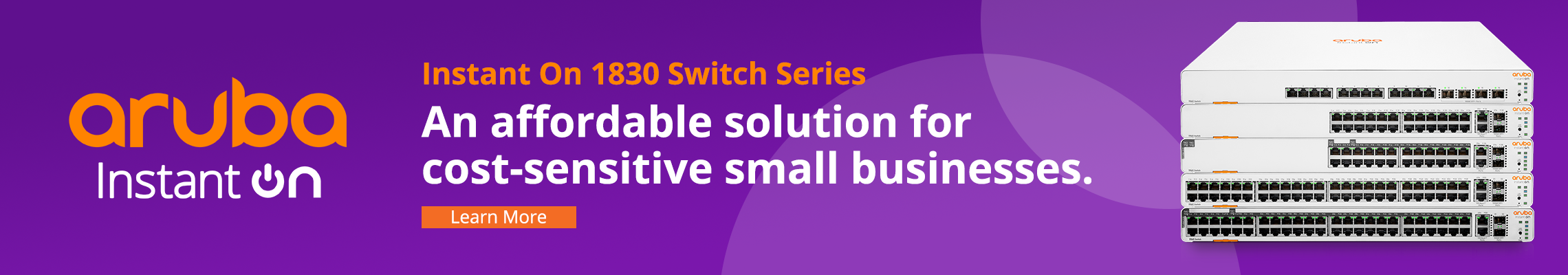 Aruba 1830 Switch Series banner