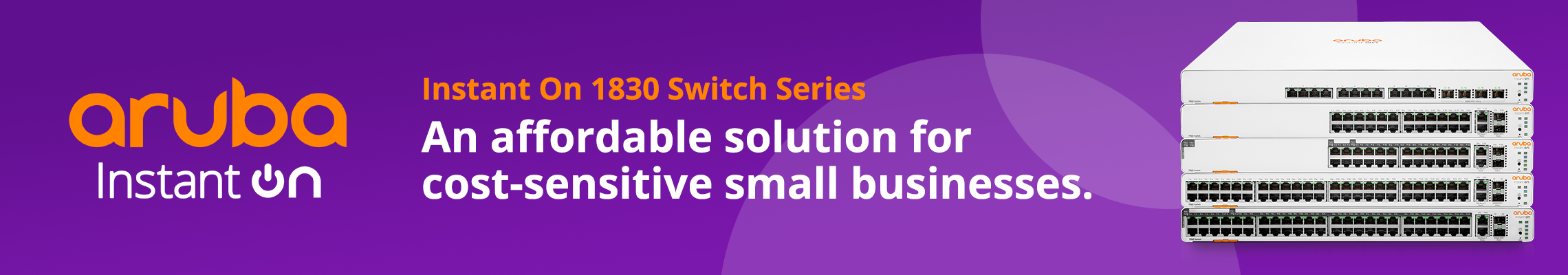 Aruba Instant On 1830 Switch Series banner